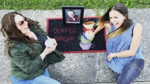 Katrina Weidman Instagram - Sometimes all a girl needs is a good laugh with her best pal over (chip) coffee 😉👻 #chipcoffey #coffeybreak #coffee #coffeetime #coffeebreak #coffeebreaks #ghost #ghoststories #haunted #hauntedmansion #hauntedhouse #paranormalstate #paranormal #paranormalinvestigation