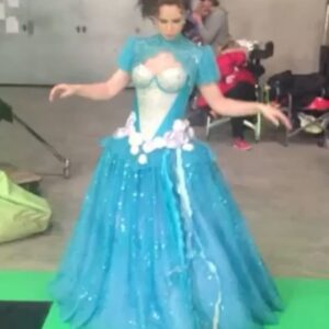 Keegan Connor Tracy Instagram - This popped up on my computer today! I was inordinately happy for Blue to get something new…plus that floor was really dirty 
 #throwback #ouat #onceuponatime #bluefairy
