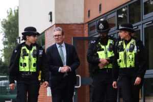 Keir Starmer Instagram - Thank you to the community and faith leaders and the police I visited today for keeping our communities safe.