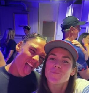 Kelley O'Hara Instagram - 15/10 would recommend 48 hr full send to Paris to watch your friends win gold 🤘🇺🇸
