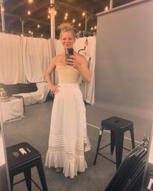Kelli O'Hara Instagram - Let’s get this party started. Season 3. First fitting.  @gildedagehbo #aurorafane ❤️#thegildedage