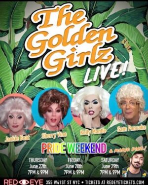 Kelly Mantle Instagram - On my way to NYC for Pride shows 
Come see The Golden Girlz Live at @redeye_ny or @icepalacefireisland (Ticket links in bio.)