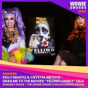 Kelly Mantle Instagram - We’re lipstick thespians & shady ladies! Vote for your favorite WOWIEs at worldofwonder.com/wowies 🧡