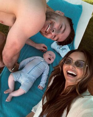 Kendall Rae-Knight Instagram - Cooper’s first pool day! 💦👶🏼🐳🫶🏼🩵 Sometimes I have to pinch myself that this is my life with my perfect boys, I’m so lucky!