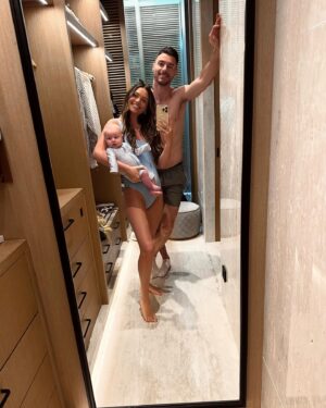 Kendall Rae-Knight Instagram - Cooper’s first pool day! 💦👶🏼🐳🫶🏼🩵 Sometimes I have to pinch myself that this is my life with my perfect boys, I’m so lucky!