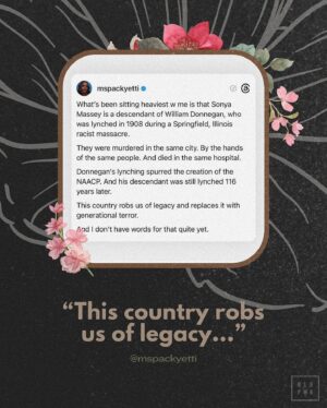 Kendrick Sampson Instagram - National Day of Mourning for Sonya Massey! ✊🏽 Please read entire caption below 💯 (actions to attend in my stories)

#repost from @bldpwr : 

BLD PWR mourns Sonya Massey, who was murdered earlier this month by the Sangamon County Sheriff’s Department. The disturbing body camera footage of her execution by the cops show how the cycle of police violence continues the legacy of slave catchers. 

Her lynching sheds light on the continued attack on Black women’s bodies and power. Her murder demands that we STOP allowing government to put more money into policing, prosecution, training, community partnerships and disciplinary procedures. These things DO NOT STOP police violence. Body cameras and training still murdered Massey.  Cops are quick to violence because policing was created to use violence for control.  Catch em, kill em or put em in a cage. That’s the whole concept.  Sound familiar? 

More Cop Cities, gun training, surveillance technology, cop shows, movies (especially the movies with Black cops) and “community policing” partnerships will not magically erase centuries of history and help police control harm.  U.S. police are local military, slave catching occupation in communities. 

Only removing and replacing policing with community led and owned systems of care and violence intervention can save lives. We must demand our local governments STOP using our hard fought and owed resources on cops and violent solutions.  Move them out, demilitarize and reinvest OUR resources into necessary care, research, housing, healing, rehabilitation, reparations, mental wellness and infrastructure.

We’re standing ten toes down with the loved ones of Sonya Massey and the endless list of Black people lynched by police. We’re demanding justice, working toward healing our communities and ending this legacy of slavery: police violence. 

Follow our work with @ppls_coalition on repealing and replacing the 1994 Crime Bill in the 30th anniversary of one of the most violently racist bills in recent history. 
#sonyamassey #abolishpolice