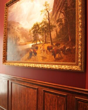 Kent Monkman Instagram - The Collapsing of Time and Space in an Ever Expanding Universe
Life sized figure sculpture, antique furniture, paint, wallpaper, wood, taxidermied animals, audio
Dimensions approx. 21’ x 14’ x 16’
2011