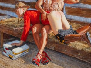 Kent Monkman Instagram - Study for Cease and Desist
Acrylic on canvas
18” x 24”
2022