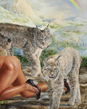 Kent Monkman Instagram - Just Dropped: Kent Monkman 

The month’s Drop features six unique works from the series ‘Portraits of a Legend’, along with ‘How the West Was Won’, a watercolor hand-painted etching available in a limited edition of 30 — each by Kent Monkman.

The works in the Drop include imagery of Monkman’s gender-fluid alter ego Miss Chief Eagle Testickle — a time-travelling, shape-shifting, supernatural being who reverses the colonial gaze to challenge received notions of history and Indigenous peoples.

The six acrylic paintings in the series ‘Portraits of a Legend’ depict Miss Chief Eagle Testickle in her signature dreamcatcher bra and high heels, hunting for love and communing with her kin: the indigenous animals of Turtle Island (North America).

In ‘How the West Was Won’, Miss Chief Eagle Testickle dominates a cowboy against the backdrop of a desert, an open sky, and the imposing sandstone buttes of Monument Valley.

Available now at Dropshop. 

© Kent Monkman