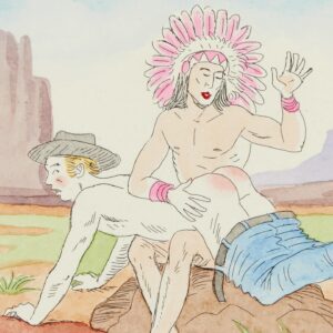 Kent Monkman Instagram - How the West Was Won
Copper plate etching with Watercolour on Acid-Free Paper
Paper Size: 11” x 9.25”
Plate Size: 6” x 6”
Edition of 30
2024
