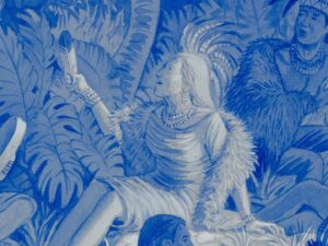Kent Monkman Instagram - Watercolour Study for Constellation of Knowledge (Cobalt)
Watercolour on Paper
18” x 24”
2022

Recently acquired by @artgalleryvic 

On view now In the Flesh: The Nude in Art, Past and Present until March 31 curated by @scarletonmcneil