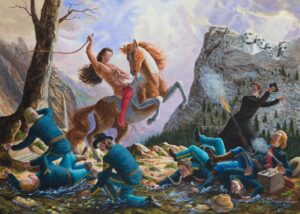 Kent Monkman Instagram - Expelling the Vices
Acrylic on canvas
60” x 84”
2014

Expelling the Vices is currently on view at the Musée national des beaux-arts du Québec in the exhibition Generations: The Sobey Family and Canadian Art. This touring exhibition opened at @mnbaq on February 16 and will run at the museum until May 12, 2024.