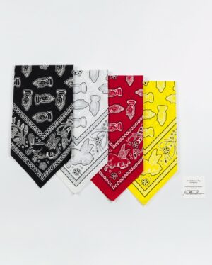 Kent Monkman Instagram - To celebrate National Indigenous History Month and Pride Month, the Studio is doing a giveaway!

Kent created Miss Chief’s Fanny Flags as a tribute to queer history and the practice of flagging. The editioned set includes four colourful bandanas printed with an intricate array of beavers, Miss Chief’s “praying hands,” and beadwork-inspired woodland patterns on cotton made on Turtle Island. Inspired by the creativity and resilience of Two-Spirit and queer communities, Miss Chief’s Fanny Flags make a flashy accent for any ensemble from top to bottom.

You and a friend could each win a set of Miss Chief’s Fanny Flags. To enter, please comment on this post and tag a friend. You both must be following this account. Winners will be chosen randomly and contacted through DM.

Giveaway ends Monday, June 10th.

Miss Chief’s Fanny Flags
2021
Set of four screenprinted cotton bandanas
Made in USA
20.8” x 20.8”
Edition of 400   APs