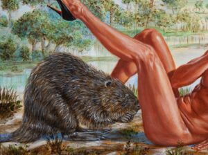 Kent Monkman Instagram - Study for amiskiss
Acrylic on panel
9” x 12”
2024