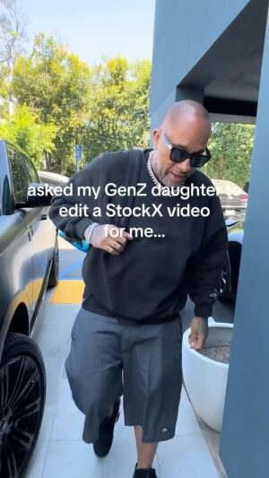 Kenya Barris Instagram - I asked my daughter to help me with a post… this is what I got. 🤷🏽❤️Thx @stockx @teamdelle and @kayfromthevalley #dreamingawake #blessed