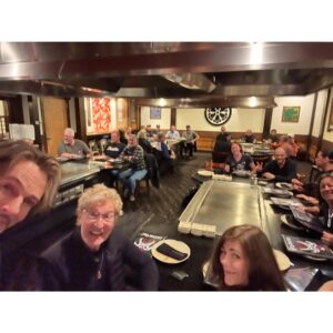 Kevin Cronin Instagram - Hi friends … So when we are on tour, I like to explore the cities and towns where we play. Some places we have been to many times over the years, and I am curious to see how things have changed/remained the same...
Read KC's full blog post with link in bio!

Pictured above:
(1) Selfie courtesy of @RickSpringfield. From left: Rick, me, Derek’s girlfriend Katrina, and the rest of the gang getting ready to chow down on some Hibachi
(2) Rick and Dave checking out Beatles stuff
(3) A band shopping spree