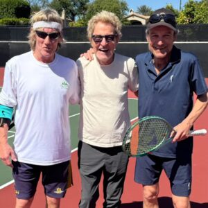 Kevin Cronin Instagram - Hi friends,
So our four-month “break” was actually action-packed! From @jimmykimmellive and a gig at the legendary @thewhiskyagogo with our Summer Road Trip tour mates, @Train, to joining kellyripa in Las Vegas for @livekellyandmark, this has been a very busy break. There were the  @charleyhoffmanfoundation and Warburton @StJude benefit shows, free shows with @thejimirsaycollection, (thoughts and prayers to Jim on his continuing recovery), a performance for SiriusXM rock-genius @eddietrunk’s 40th anniversary, and an acoustic show with my buddy and seven-time major ATP champion @matswilanderofficial at the BNP Paribas Open in Indian Wells, CA. … just to mention a few of the fun and rewarding experiences I enjoyed due to the support you, the fans have shown REO Speedwagon through the years. You all have put me in a position of being able to give back; it feels great and you are part of it.

Now the break is over, rehearsals are behind us, and our friend @rickspringfield will be joining us in Reading, PA, as we begin our Spring 2024 tour. Our old tour buddies @CheapTrick and @LevonTheMusic will be joining us for shows later in April.

So come on out and join the fun. We miss you all! … kc

Pictured above:
(1) From left: Mel Purcell, me, @matswilanderofficial in Indian Wells
(2) From left: me, Lisa, Cathy and Patrick Warburton (@paddywarbucks) at the St Jude benefit, over five million dollars raised
(3) From left: Matt, Bryan, @KellyRipa, me, Mark (@instasuelos), Derek, and Dave
(4) From left: @howiemandel, Scott “Carrot Top” Thompson (@carrottoplive), me backstage at Live with Kelly and Mark
(5) From left: members of @Sixwire, (seated) @jeffskunkbaxter, me, @andy_childs of Sixwire.