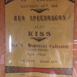 Kevin Cronin Instagram - Throwback to when $5 could get you a concert ticket... AND it was for an incredible double bill featuring REO   @kissonline. 😮 What's the oldest concert poster in your collection?