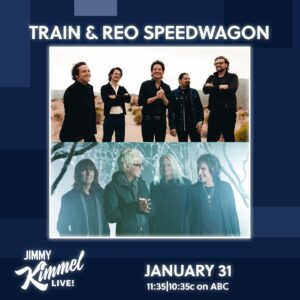 Kevin Cronin Instagram - To celebrate the upcoming Summer Road Trip Tour, catch us   @Train together on @JimmyKimmelLive this Wednesday, January 31st on ABC! #KIMMEL