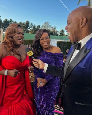 Kevin Frazier Instagram - Went to a red carpet and met some really famous people… #goldenglobes