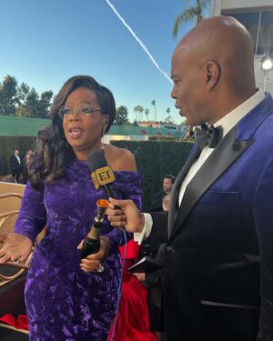 Kevin Frazier Instagram - Went to a red carpet and met some really famous people… #goldenglobes