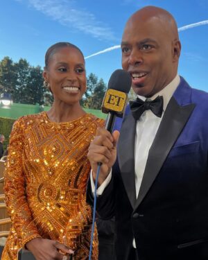 Kevin Frazier Instagram - Went to a red carpet and met some really famous people… #goldenglobes