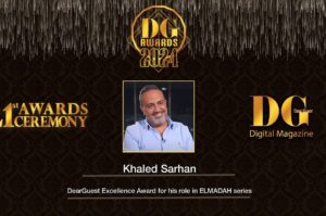 Khaled Sarhan Instagram - الحمد لله والشكر ليكم من قلبي يا أعظم جمهور. فخور جدًا ومبسوط إني حصلت على جائزة التمييز عن دوري في مسلسل “المداح” دير جيست بتصويت الجمهور. الجايزة دي بتأكد لي إن كل التعب والمجهود اللي بعمله بيكبر بفضل دعمكم وحبكم. ألف شكر لكل واحد فيكم، الجايزة دي بتاعتكم. 
@dearguestco