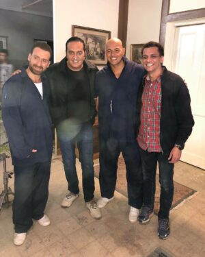Khaled Sarhan Instagram - من كواليس مسلسل قيد عائلي. ♥️