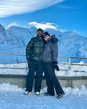 Khalil Rountree Jr. Instagram - After a short week of skiing in the French Alps, I can say with confidence that I’m hooked. Thank you @malcolmgwood for taking us around Chamonix, getting me to ski red runs by day 3, Paragliding over the commune and being so hospitable. Can’t wait to come back better and ready for double black! ♥️🙏🏿