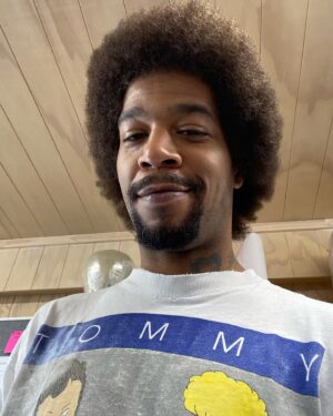 Kid Cudi Instagram - BTS of my transformation into Jackson Hole.  The first pic is my fro before trimming.  It fucked me up because Ive never had this much hair on my head in my life haha could never get past the "rough" middle stage 🤣 I can live out my hair dreams in movies tho!  #X #Pearl #Maxxxine @a24 @madsolar