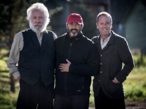 Kiefer Sutherland Instagram - A friend of mine sent me these photographs of my father and I and friends working together on a film just outside of Calgary. Happy Canada Day. 🇨🇦