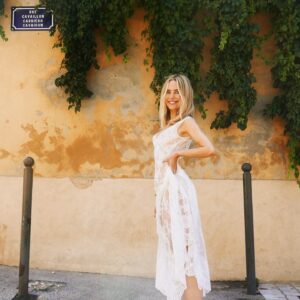 Kimberley Garner Instagram - summer in one of my dress designs @kimberleylondon 🕊️