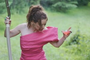 Kimberly Williams-Paisley Instagram - Mondays, am I right? 

Also, #availableforhire 
#drinktomatchthedress

📸, m/u, concept design by @lauragodwinland 
Wardrobe by @jenniferkempwardrobe 
Hair by @annawilliamshair 
Fun by ALL. 💗