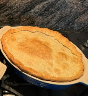 Kirsten Storms Instagram - I just moved and it’s become kinda clear that I love my new kitchen. I can’t stop making southern food for Harps. She’s digging it and the smells remind me of my childhood. 🥰
I’m getting pretty good at homemade chicken pot pie. This version was definitely the best so far. For dessert (which I only ever make when I have Harper, because..well, she’s 10) I made baked peaches with pecan ice cream and homemade whipped cream ( <— don’t sleep on this guys. It’s incredible and also really good on coffee in the morning. Stores well in a container too). Pink waffles for Harper were a breakfast hit and surprisingly so was the red beans and rice I made 🙌🏼 (of course served with cornbread). 
Thankful to have been blessed with a child who’s willing to try new foods. 🙏🏼💗