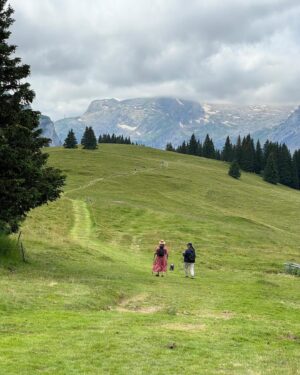 Kirstie Allsopp Instagram - The sun did come out, and I went on a spectacular walk, from the top of the Wispile lift to Launensee with my friend Tess and her husband Raph @gstaad_photography, we stopped at a mountain top farm and saw the local the cheese being made which was such a treat, my pics don’t come close to capturing the extraordinary beauty of this place.
Obviously this entire post is an excuse to use this piece of music 😜🇨🇭#thesoundofmusic, but there is every chance @julieandrews has actually done this same walk as she has spent a great deal of time here.