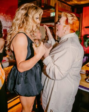 Kitty Scott-Claus Instagram - Pink Noise Launch party!
Had the best time at @thestandardlondon launching @pinknoisefund 💖💖💖 organised by the most incredible team. Thank you so much @glynfussell @jamietagg @mightyhoopla for the best night!! 

📸 @karla.lizethephoto 
Dress @ohpolly 
Hair @stevenaustinhairartist