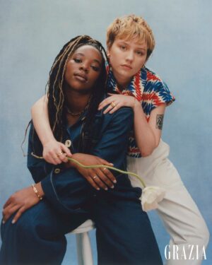 Kizzy Edgell Instagram - hello! Grazia was v sweet and had me and cori in their feature called The Watch List! Go give it a little look to see us and some other very cool people 

Photographer: @connorlangford
Stylist: @julialoui
Hair: @stefanbertin @thewallgroup using @davines_uk
Make-up: @nohelia.reyes using @guccibeauty
Nails: @emmanailz
Editor in Chief: @hattie_brett
Creative Director @cazroberts
Entertainment Director: @hanna_woodside
Shoot Producer: @nathanhighamshootproducer
Social Media: @fashwithtash
Photographer Assistant: @louiseoates
Style Assistant: izzzzzzc
Hair Assistant: @hairby.maiko
Make-up Assistant: @vivianemelomua
Flowers: @ronnycolbie_uk @sage.flowers
