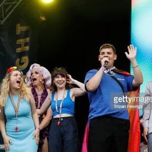 Kizzy Edgell Instagram - thank you so much to @prideinlondon for having us do your 50 seconds for 50 years for #AllOurPride
thank you so much to my castmates for being with me on one of the best days of my life, i love u so much
thank you everyone in trafalgar square for being such a great audience that i forgot how to speak 😅
thank you most of all to everyone that came before us, teachers and activists and incredibly brave people, that allowed for a day like that to happen. i owe you my life, truly, and promise to never forget your historic contributions.  this is the proudest i’ve ever been, and yesterday i felt like myself without a tinge of shame or fear, so thank you so much.