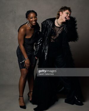 Kizzy Edgell Instagram - such a wonderful night :) loved getting to make a little speech thank everyone involved with heartstopper, it makes me SO sentimental 
styled by the fantastic @callumsmitth 
makeup by the wonderful @sorchamakeupartist 
haircut by @diandraferreira_ 
wearing @jeanlouiecastillo @undergroundengland.since1981 @lagworld @lucianclothing @alexandra_klimek