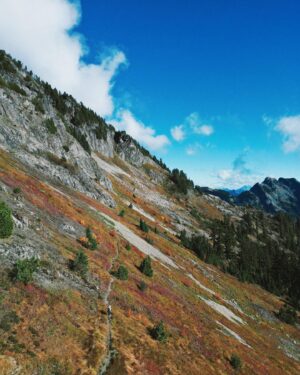 Kraig Adams Instagram - Overnight alone in the Three Fingers Lookout. Great bike and hike up to  overnight in the lookout. Parked and biked up 10 miles and hid my mountain bike near the trailhead. Didn’t see a single person and slept all alone in the hut. Little dusting of snow at the top. No spikes or equipment needed to ascend. Straightforward trail up to the ladders. No bugs, no wasps, no rain, no ice. Fall colors are just starting to change mid Oct.

Left the lookout at 7am after sunrise. Was a cold and windy night so happy I had the shelter instead of a tent. Super windy on the initial descent but quickly made my way back down to the trailhead and hidden bike. Riding the remaining 10 miles down was a nice time and saved so much time. Great hike.