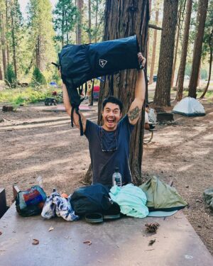 Kraig Adams Instagram - Hiking up the cables to Half Dome in Yosemite this summer with @henrygolding featuring insane heatwave temperatures. Decided to backpack overnight at Little Yosemite camp and do a sunset summit to lose the crowds and sun. So cool getting to hang and share this once-in-a-lifetime hike. Full YouTube video coming soon.