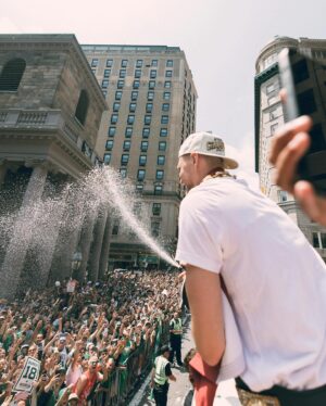 Kristaps Porziņģis Instagram - TRIUMPH

This day will forever remain special for me. 
Thank you Boston! ☘️☘️☘️