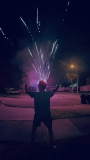Kristoffer Polaha Instagram - I made it rain fire for the family tonight. For you too, America. 

Happy birthday to the country I love! God bless, America. 

(A little of my latest character, Sam, crept into the celebrations tonight.)