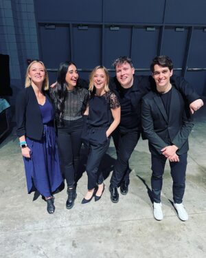 Kyle Selig Instagram - Love these GOOBS. Whirlwind of a weekend. Thank you for having us @juniortheaterfestival - your pure musical theater energy is unmatched! We can’t wait to see all your productions of MG, Jr. #concertblacks