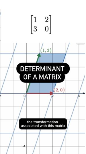 Kyne Santos Instagram - Part 6 of the linear algebra series! 

What is the determinant of a matrix? Sure you can compute it numerically, but what does it represent geometrically? And how does it relate to systems of linear equations?

More info on my blog! 💋