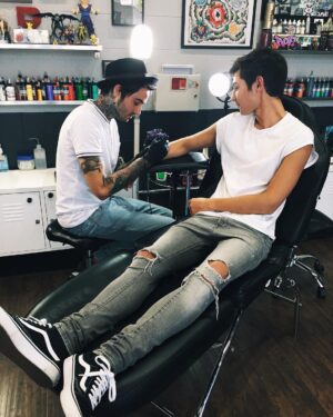 Kyson Facer Instagram - Sleeve coming soon! #Tattoo #JustKidding 😜