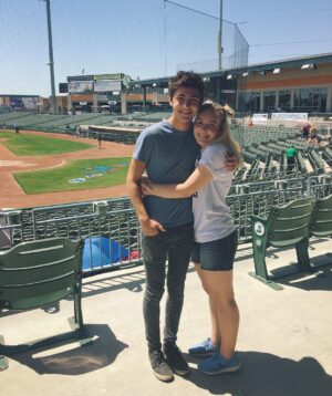 Kyson Facer Instagram - Let's go BYU! Love being at the ballpark with my fav girl cheering on @keatonswaggin!💙#WCCBaseballChampionship @wccsports