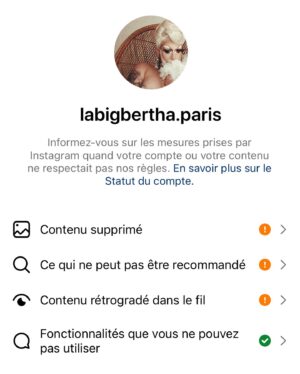 La Big Bertha Instagram - ENOUGH (swipe)

C’est mal de jouer avec i-n-s-t-a ? 

Je pense être à bout de cette dicature sur notre visibilité. Des solutions ? HELP 

Merci à @stefanierenoma pour ce cliché que j’aime tant. 
Nippies @yokkocherie 
Wig @wigtsublu @hitsublu 

#drag #draqueen #invisible #invisibility #portrait