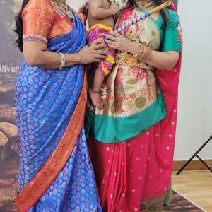 Lahari Arundhati Vishnuvazhala Instagram - With our  lishan baby @lishan.official getting ready for Krishnashtami 😍💐🥰💕💗
@lakshmimani_r

Link in BIO