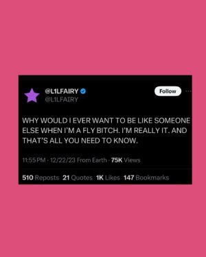 Lakeyah Instagram - I’m her, why tf would I wanna be one of them!?💅🏽 @FashionNova